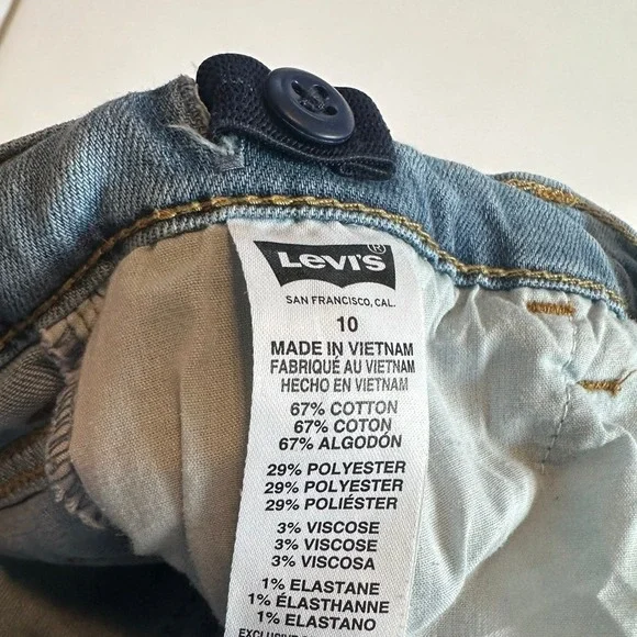 Levis Girls 720 High Rise Super Skinny Jeans Light Wash Blue Size 10 - Picture 4 of 8